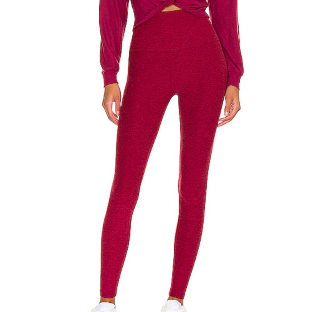 Beyond Yoga Spacedye Midi High Waisted Legging 2XL Garnet Red Heather